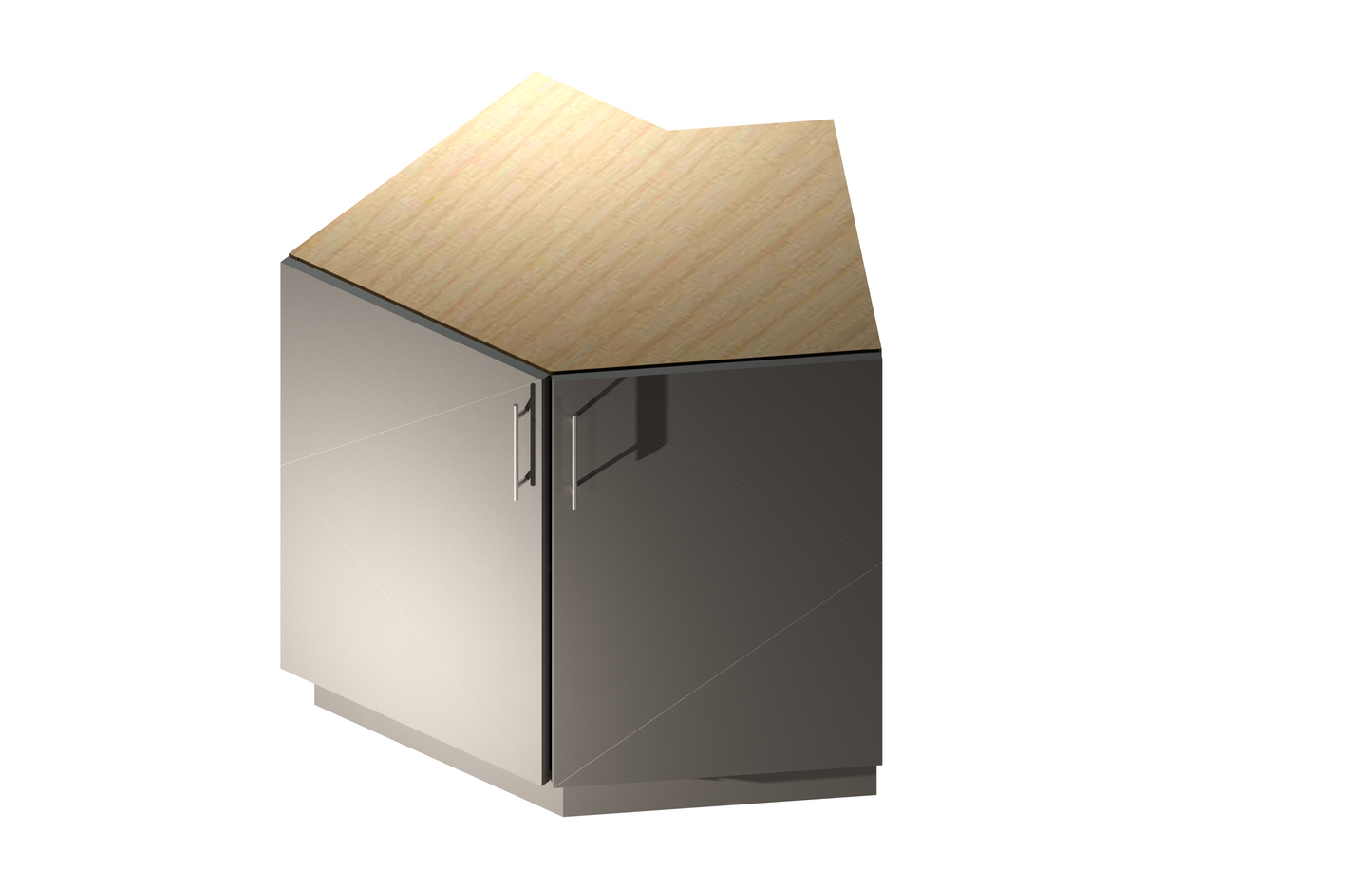 Reversed Angled Cabinet